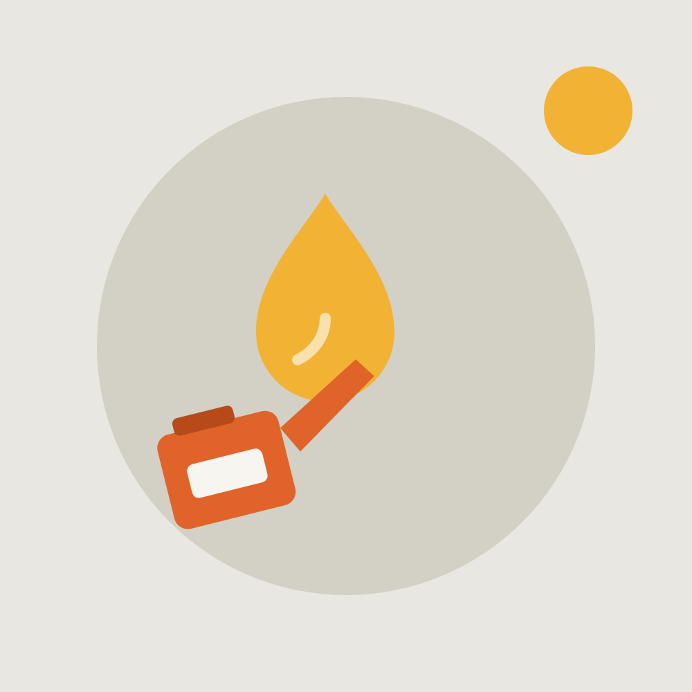 Illustration of an oil can and a drop of oil